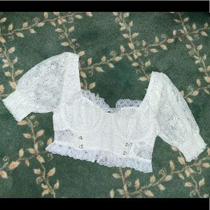 Bustier Embroidery Crop Top